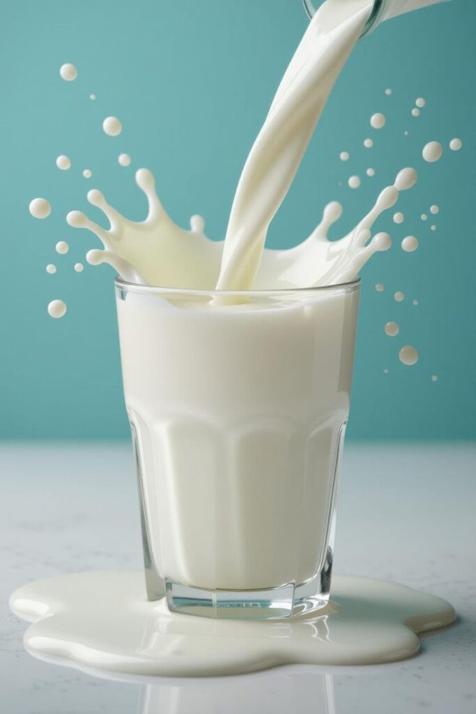 Healthy food habits with a glass of nutrient-rich milk