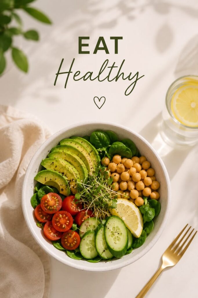 Healthy food bowl rich in protein, fibre, and essential minerals