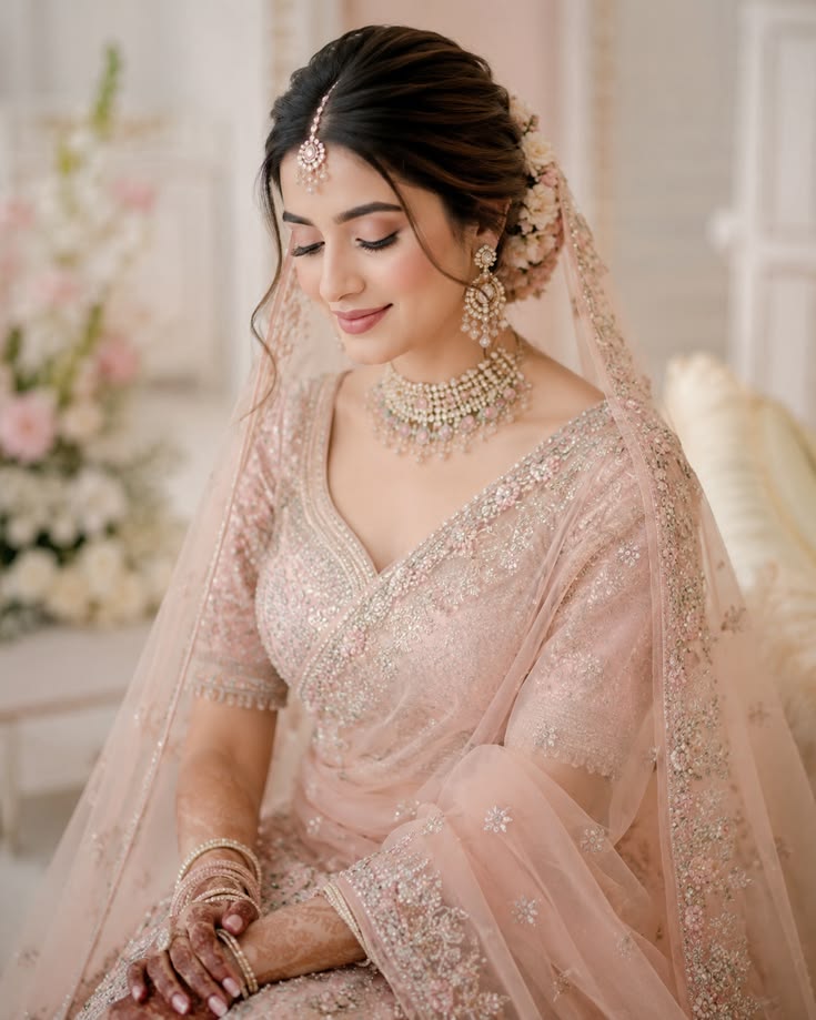Elegant engagement makeup by a makeup artist in mumbai