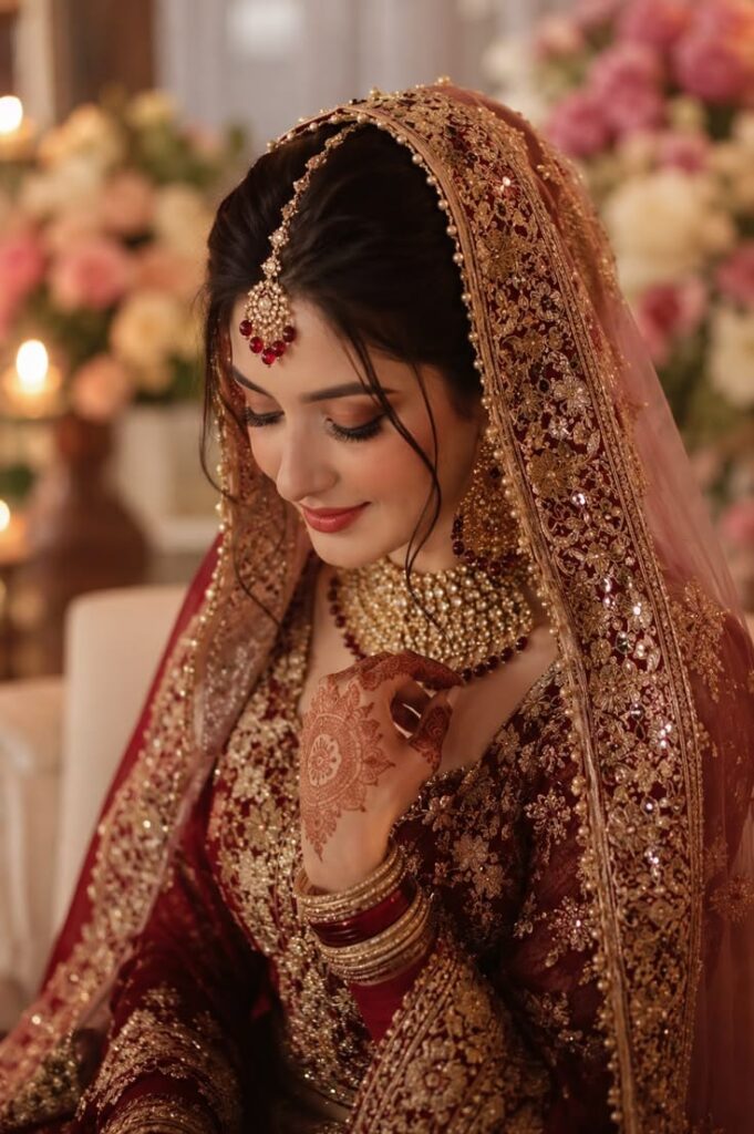 Elegant bridal look by a makeup artist in mumbai