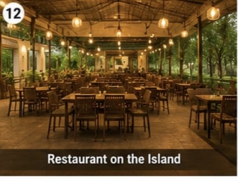 Beautiful dining restaurant with warm ambient lighting
